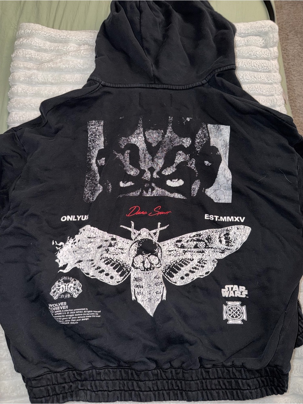 Darc Sport Darth Maul Moth Zip Up Hoodie - L